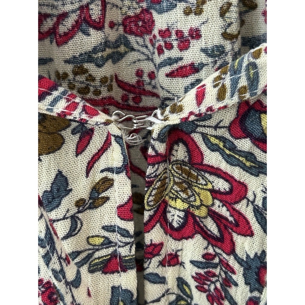 Natural Life Women's Midi Dress Floral Size XL Tassels Short Sleeve Spring Boho - Picture 5 of 11